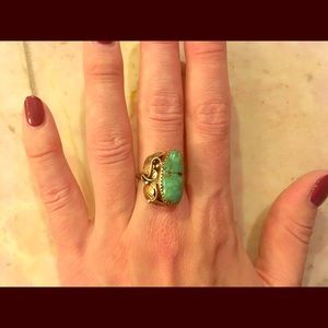 Silver ring with turquoise stone